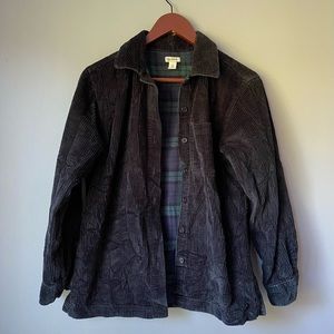 L.L. Bean flannel lined Corduroy Shacket